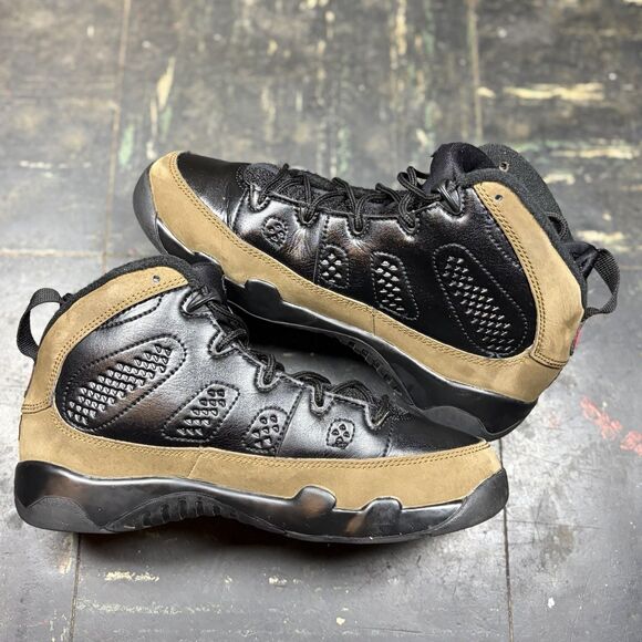 Nike Air Jordan 9 PS "Olive" Size 3Y Youth OG Classic Sneaker 401811-030 - Picture 2 of 6